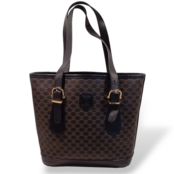 Celine Handbags - AUTH! Celine Macadam Monogram Tote Bag